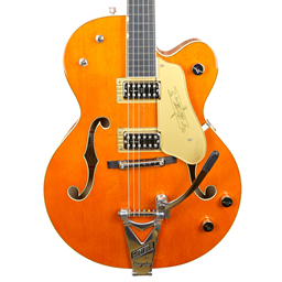 GRETSCH G6120T-59 Vintage Select Edition '59 Chet Atkins Hollow Body with Bigsby, TV Jones®, Vintage Orange Stain Lacquer
