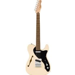 Squier Affinity Series Telecaster Thinline, Laurel Fingerboard, Black Pickguard, Olympic White