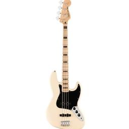 Fender Affinity Series Active Jazz Bass, Maple Fingerboard, Black Pickguard, Olympic White