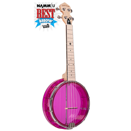 Gold Tone Little Gem (Amethyst) See-Through Banjo-Ukuleles