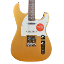 Squier Paranormal Custom Nashville Stratocaster, Laurel Fingerboard, Parchment Pickguard, Aztec Gold