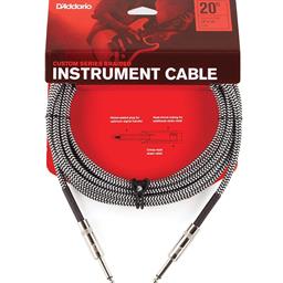 D'Addario Custom Series Braided Instrument Cable, Grey, 20'