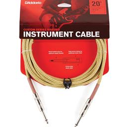 D'Addario Custom Series Braided Instrument Cable, Tweed, 20'
