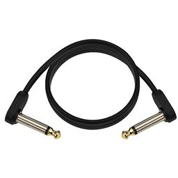 D'Addario Flat Patch Cable, 2ft Right Angle Single PK
