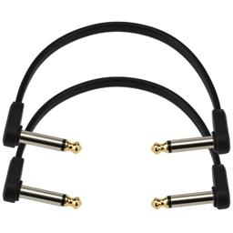 D'Addario Flat Patch Cable, 6in Right Angle, Twin PK