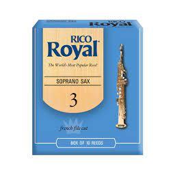 Rico Royal Soprano Sax Reeds, Strength 3, 10-pack