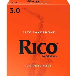 Rico Alto Sax Reeds, Strength 3, 10-pack