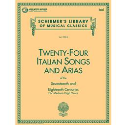 Vocals 24 Italian Songs And Arias of the 17th & 18th Centuries Medium High Online Access Included