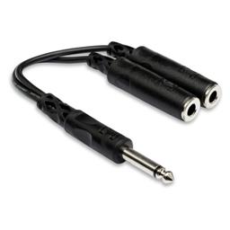 Hosa Y Cable: Dual 1/4 TS F to 1/4 TS M