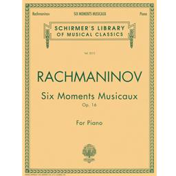 Piano Rachmaninov Six Moments Musicaux Solo Piano