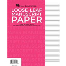 Manuscript Paper Standard Loose Leaf