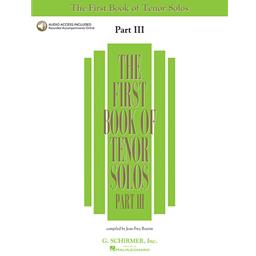 Vocals First Book of Tenor Solos Part 3 Online Access Included