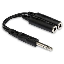 Hosa 6" Shielded Y Cable - Stereo