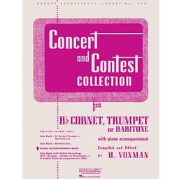 Cornet-Trumpet-Baritone Rubank Concert & Contest Collection Piano Accompaniment