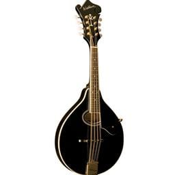 Washburn A Style O Hole Solid Spruce Top Black