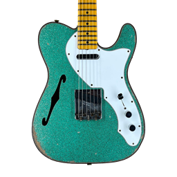 Fender Custom Shop 60's Telecaster Thinline Relic Aged Sea Foam green Sparkle