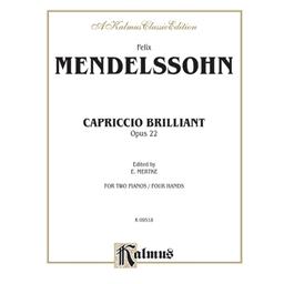 Piano Mendelssohn Capriccio Brilliant Opus 22 Duo Piano