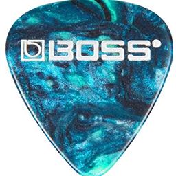 Boss Thin Celluloid Guitar Picks—Ocean Turquoise 12 Pack Thin