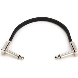 Ernie Ball 6” Single Flat Ribbon Patch Cable - Black