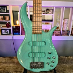 F Bass BN5: Seafoam Green, Birdseye Maple FB, Excellent Condition