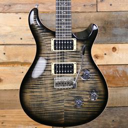 USED PRS Custom 24 2011 - Charcoal Smokewrap Burst - Hollow Abalone Birds - Rotary Pickup Selector W/Case