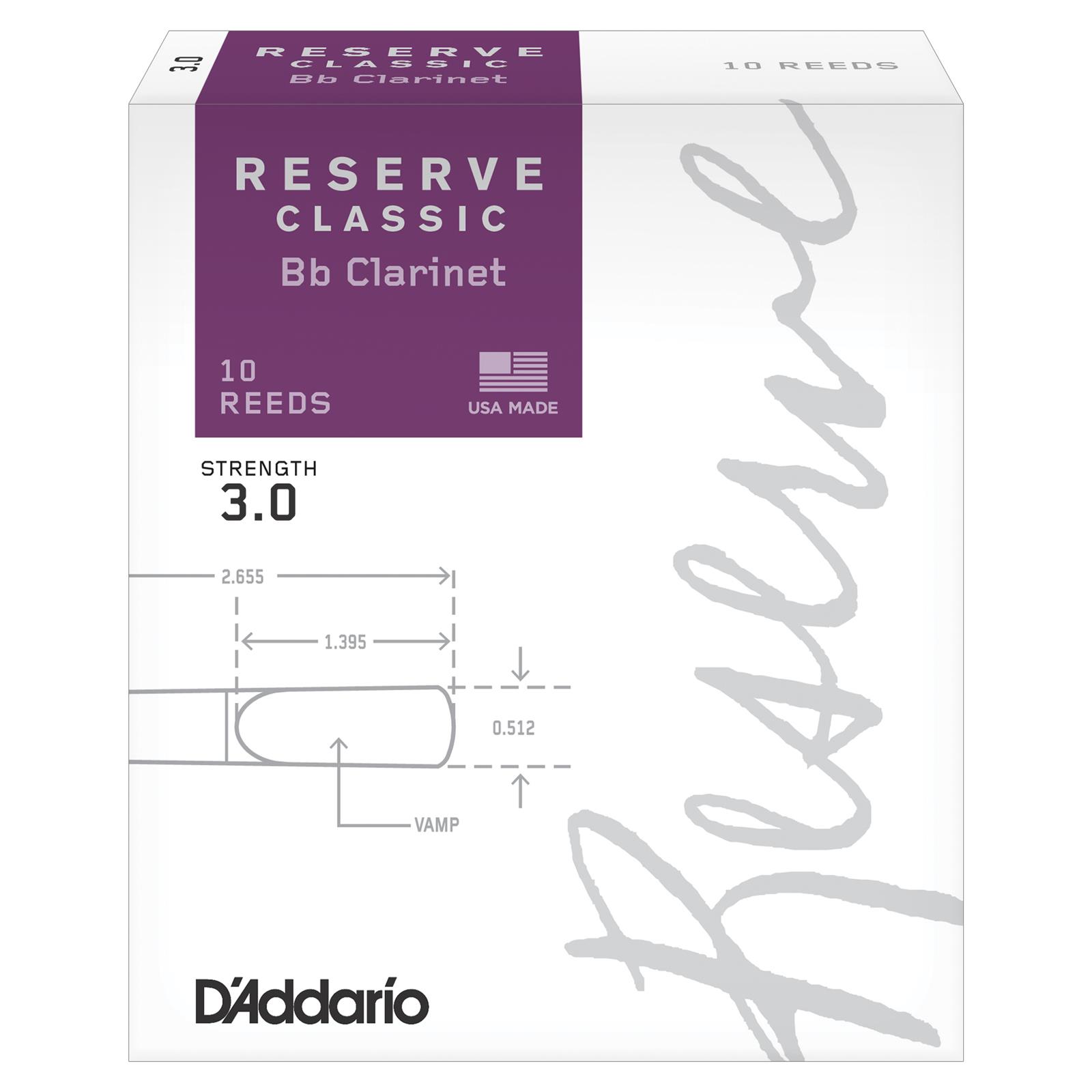 D'Addario Clarinet 3 Classic Box 10