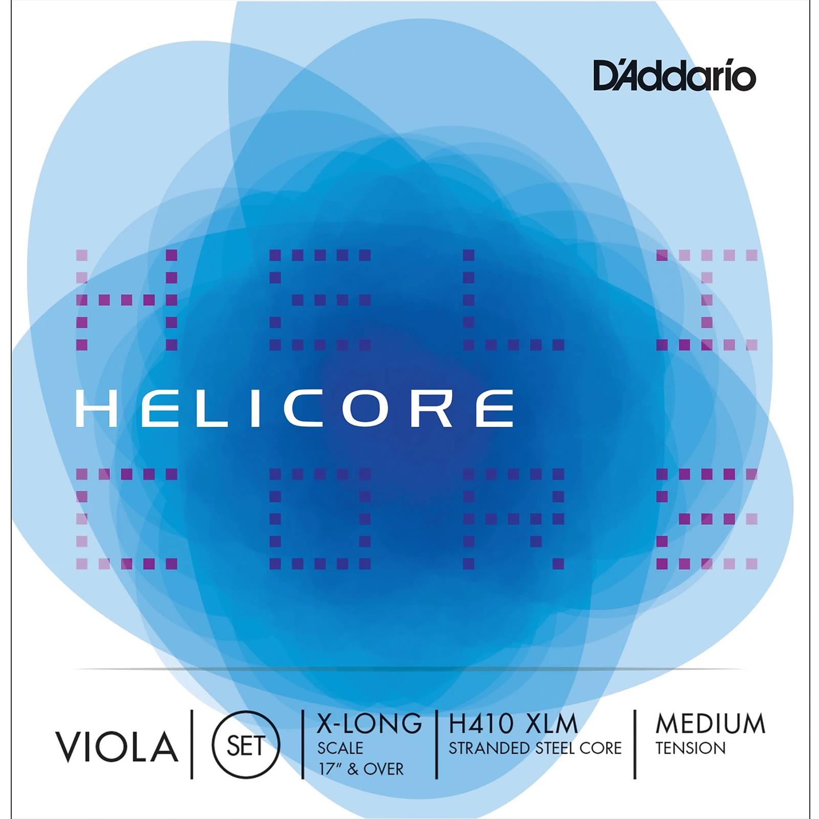 Helicore Viola String Set, Extra Long Scale, Medium Tension