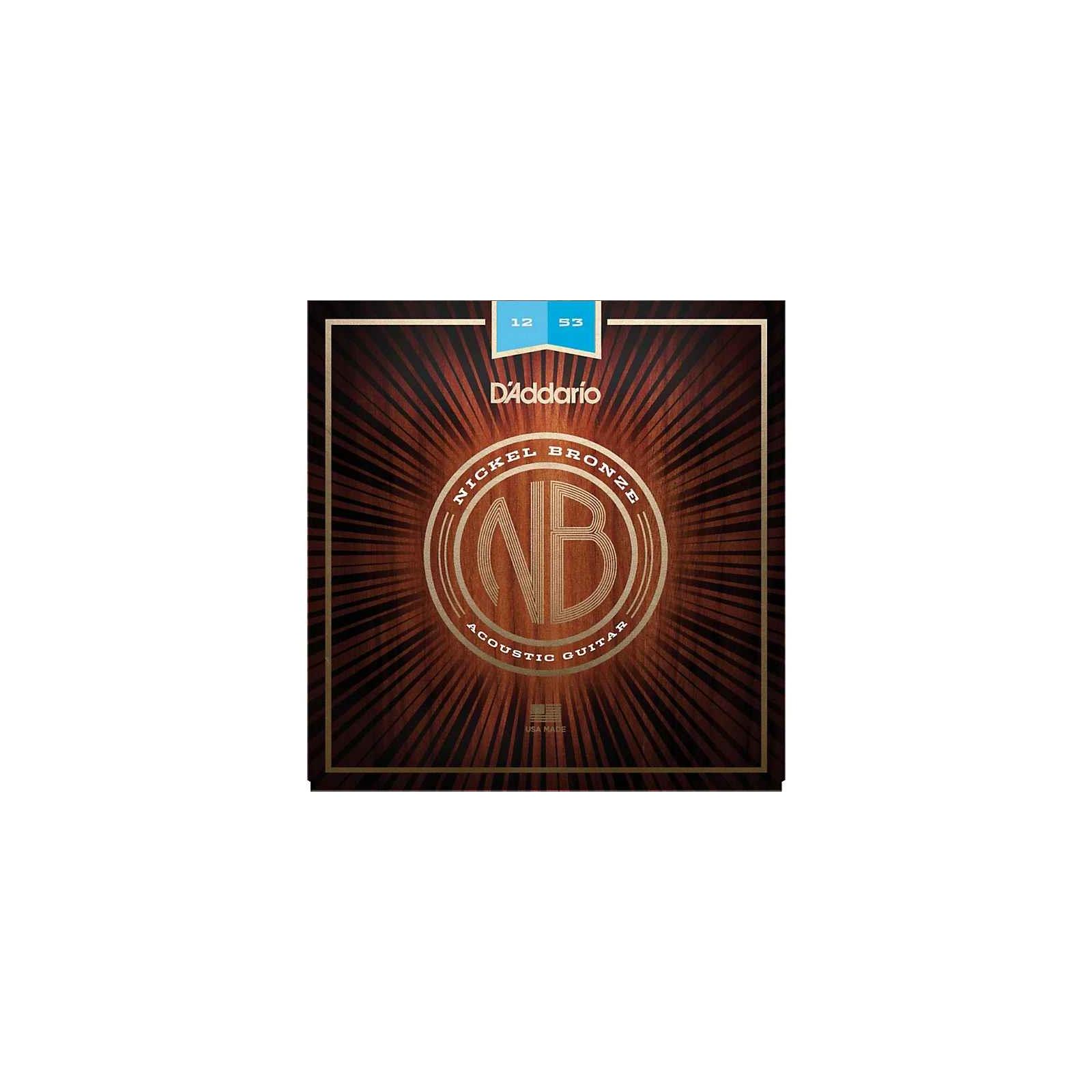 D'Addario 12-53 Light, Nickel Bronze Acoustic Guitar Strings