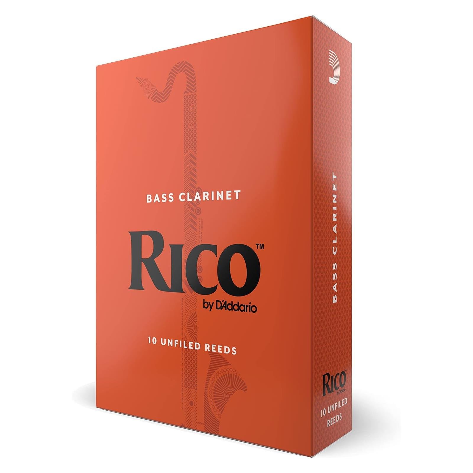 Rico Bass Clarinet Reeds, Strength 2.5, 10 Pack