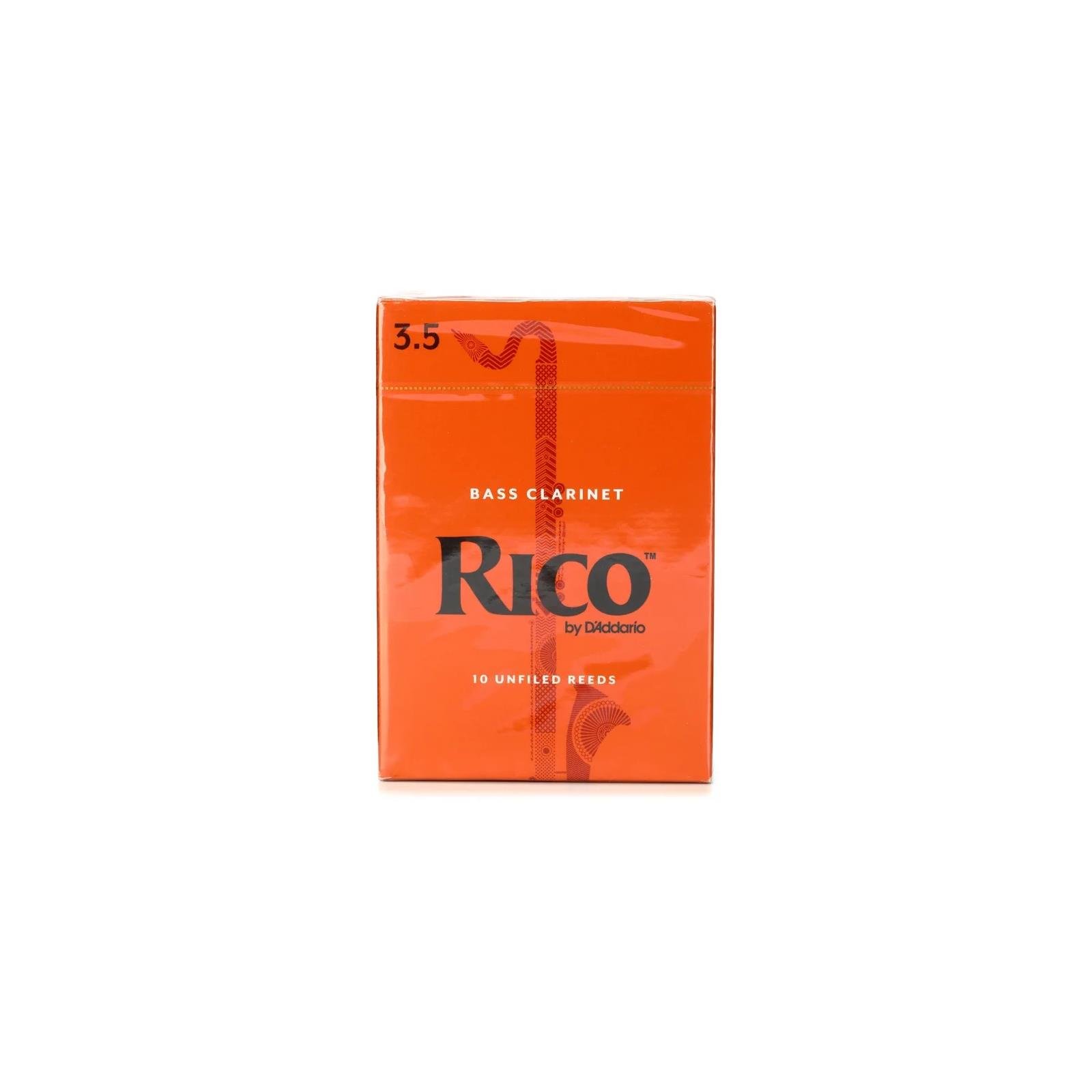 Rico Bass Clarinet Reeds, Strength 3.5, 10 Pack