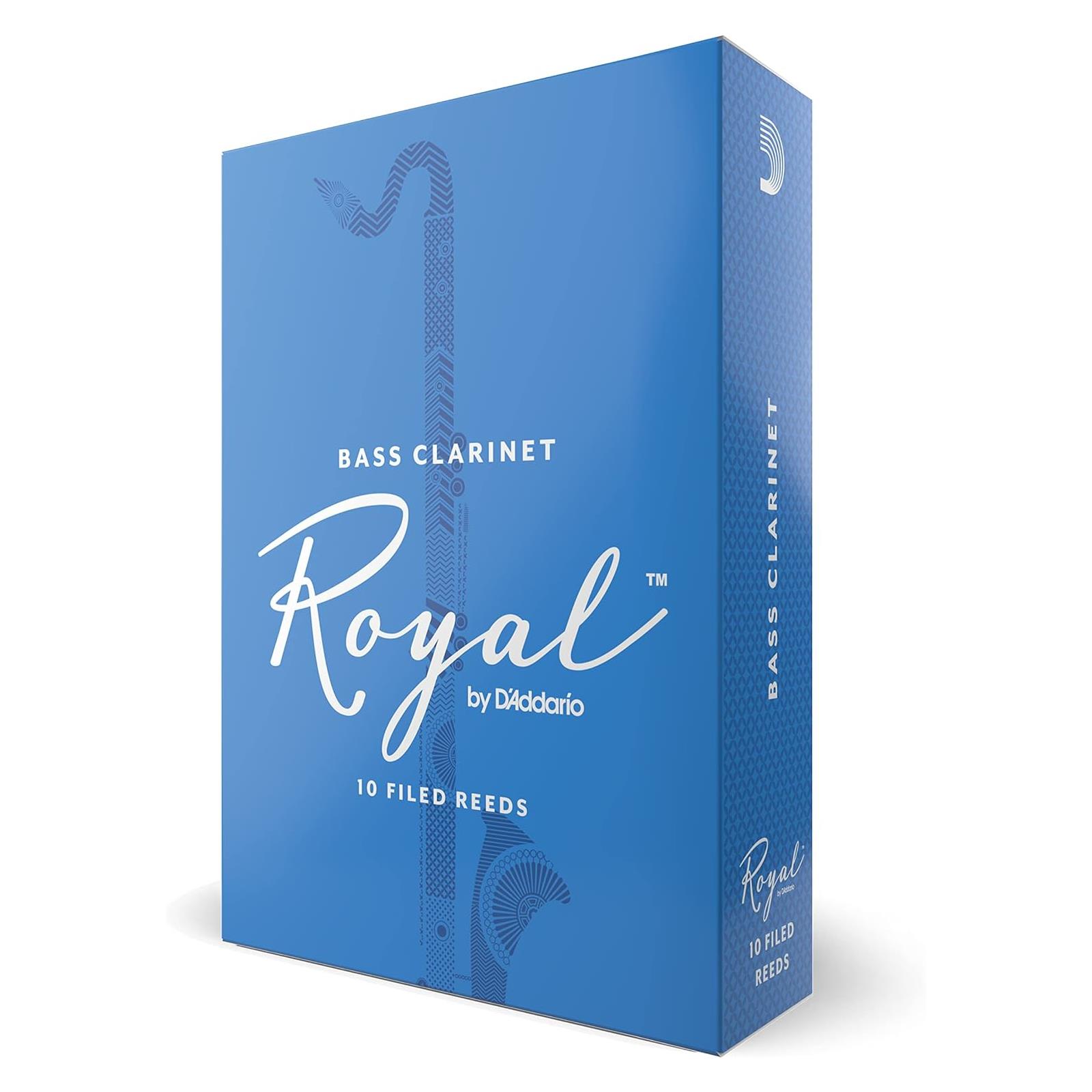 RICO ROYAL Rico Royal Bass Clarinet Reeds, Strength 2.5, 10 Pack