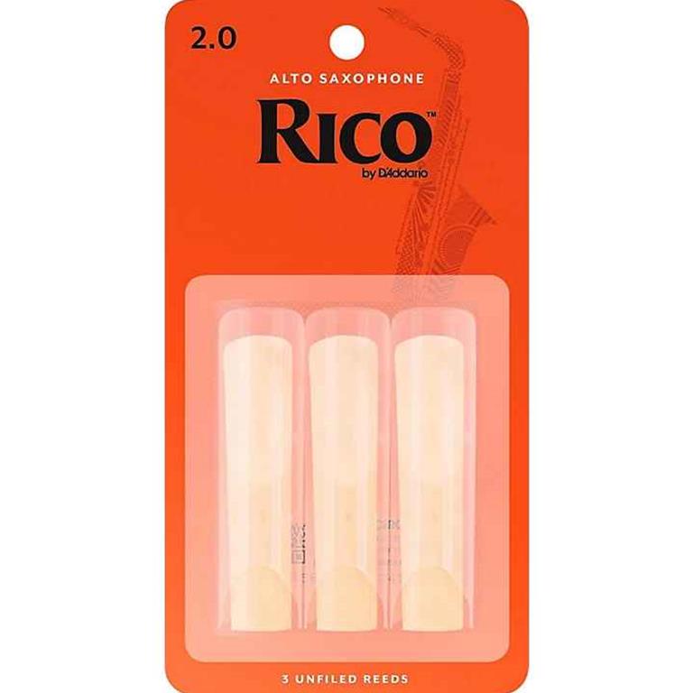 Rico Alto Sax Reeds, Strength 2, 3-pack
