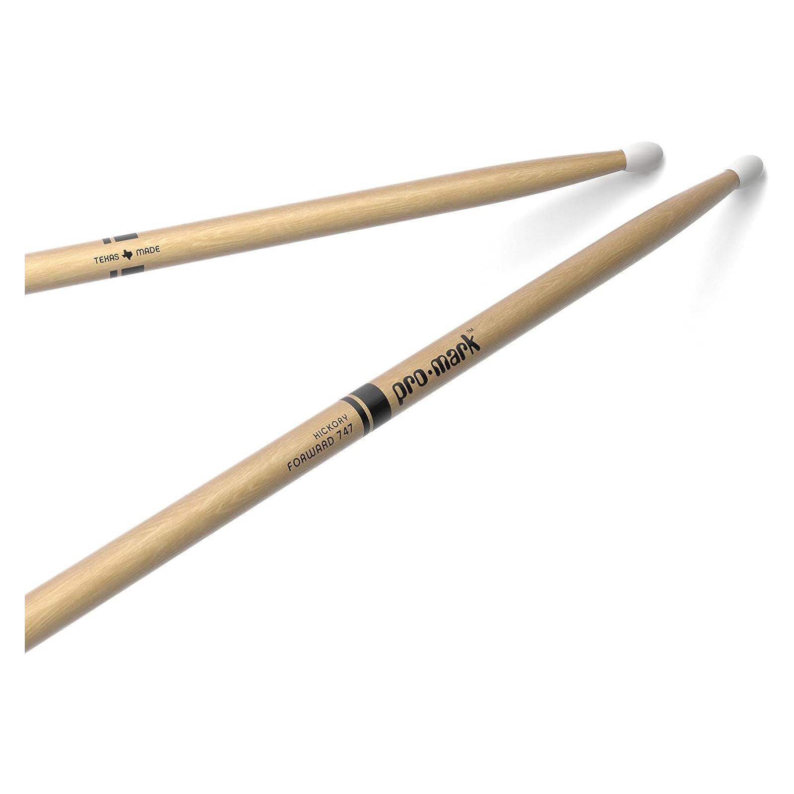 Pro Mark Classic Forward 747 Hickory Drumstick, Oval Nylon Tip