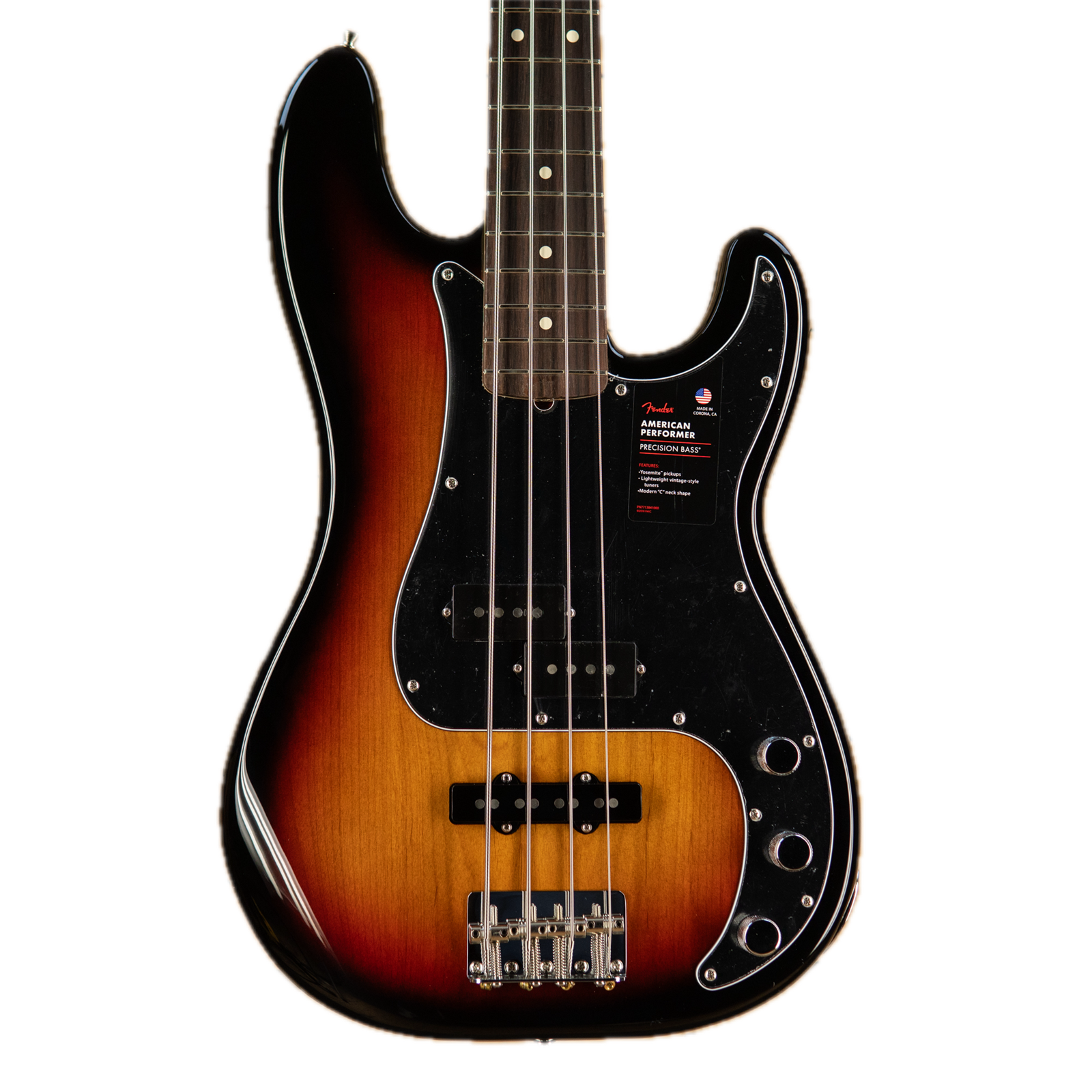 Fender American Performer Precision Bass®, Rosewood Fingerboard, 3-Color Sunburst