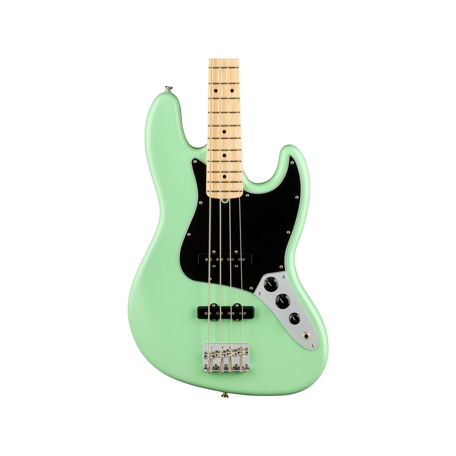 Fender American Performer Jazz Bass, Maple Fingerboard, Satin Surf Green