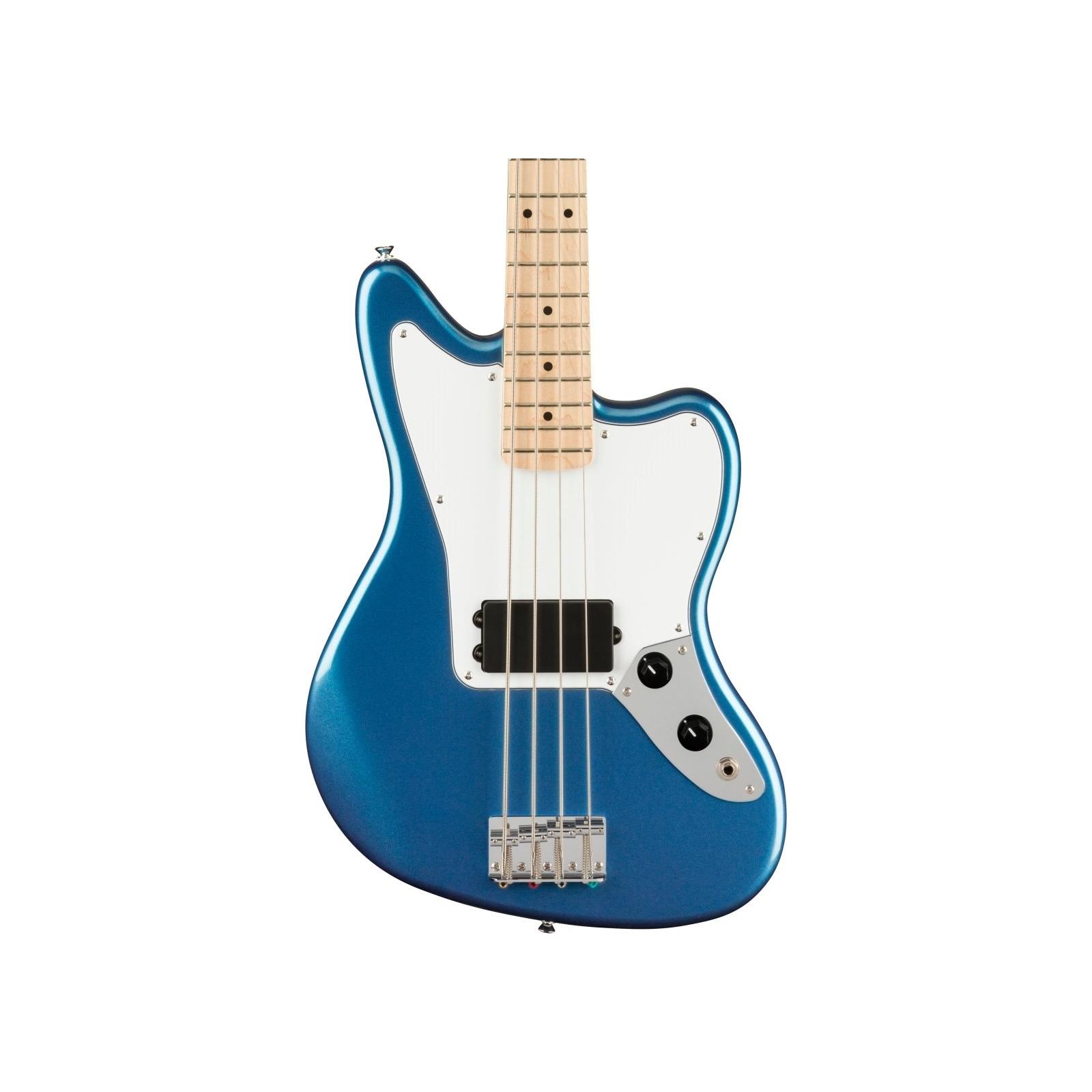 Squier Affinity Series Jaguar Bass H, Maple Fingerboard, White Pickguard, Lake Placid Blue