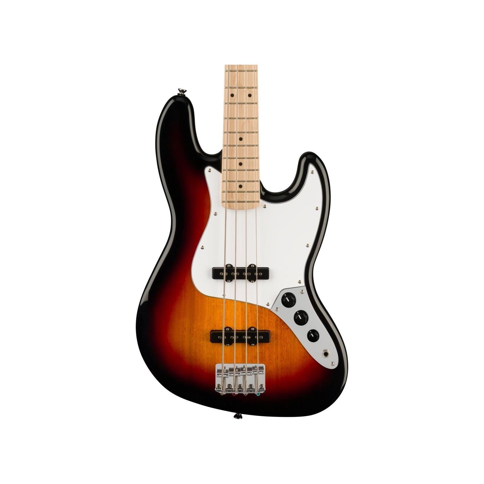 Squier Affinity Series Jazz Bass, Maple Fingerboard, White Pickguard, 3-Color Sunburst