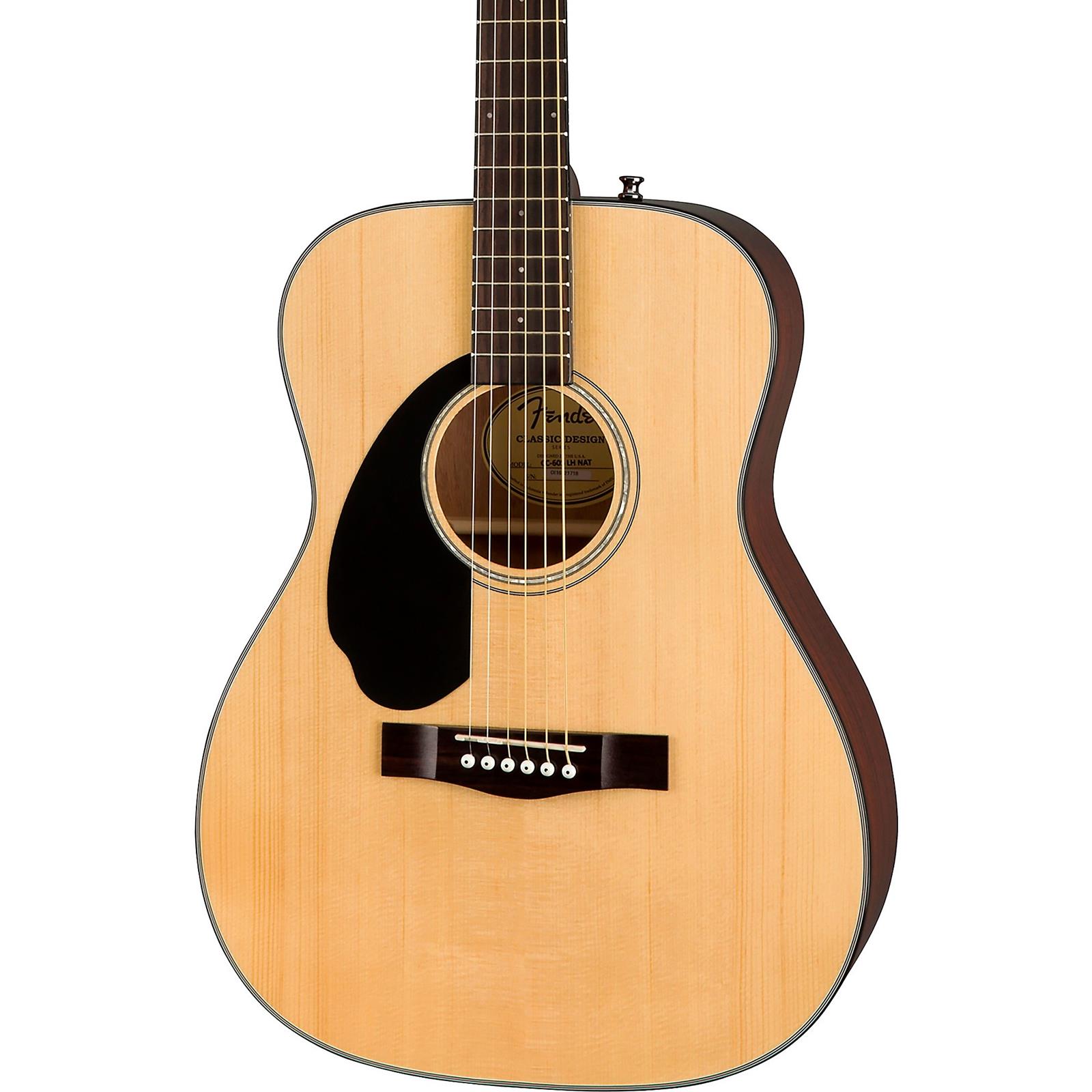 Fender CD-60S Left Handed Dreadnought Acoustic Guitar, Natural