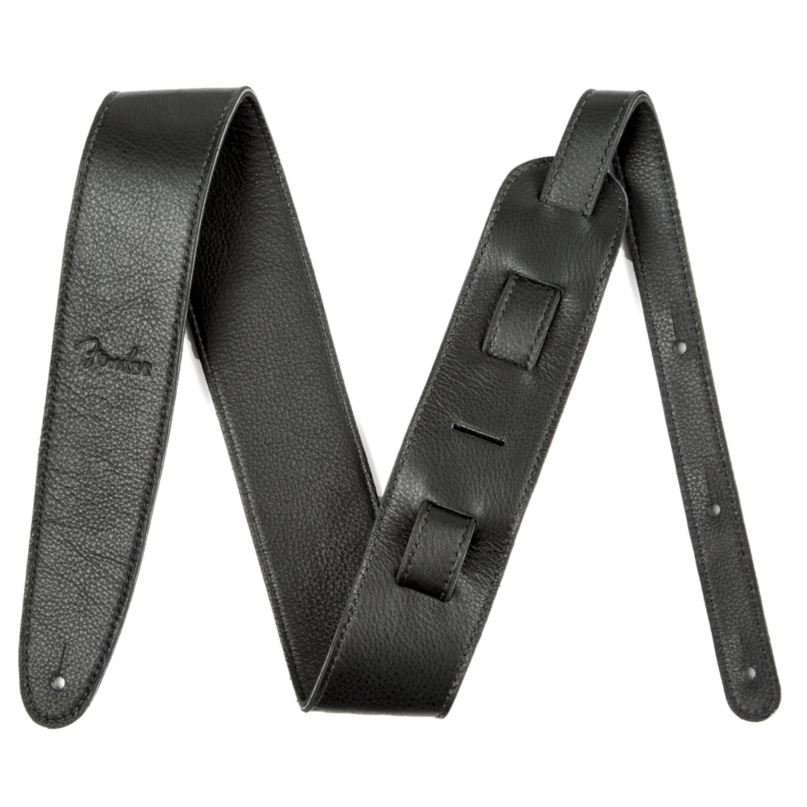 Fender Artisan Crafted Leather Strap, 2.5" Black