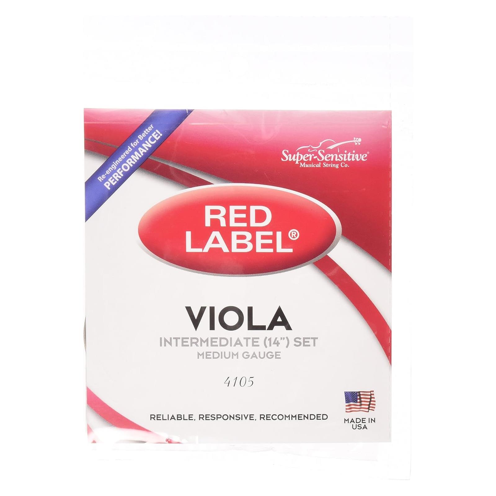 Super-Sensitive Red Label Viola C Single String, 14" Scale