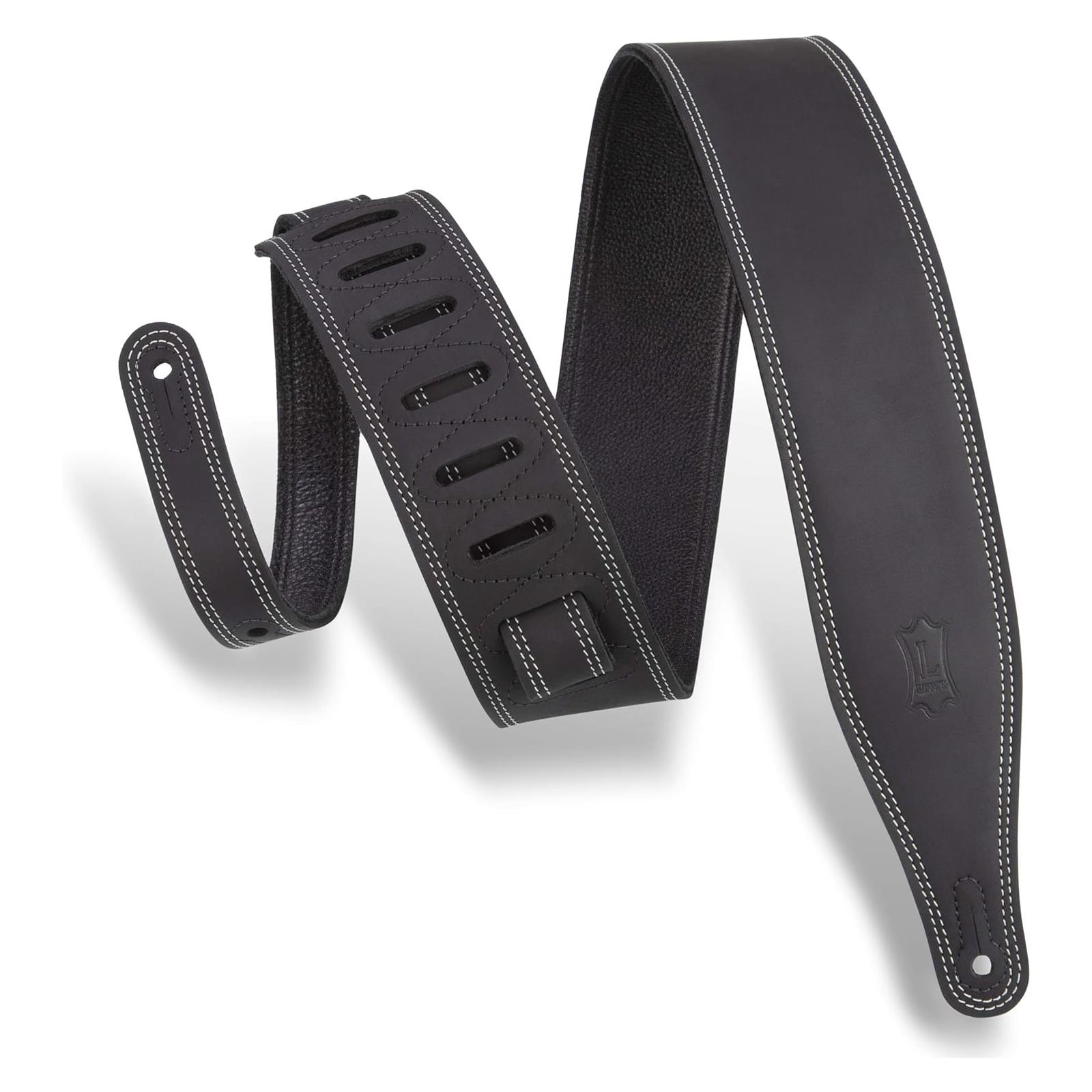 LEVY'S 2.5" Wide Garment Leather Guitar Strap
