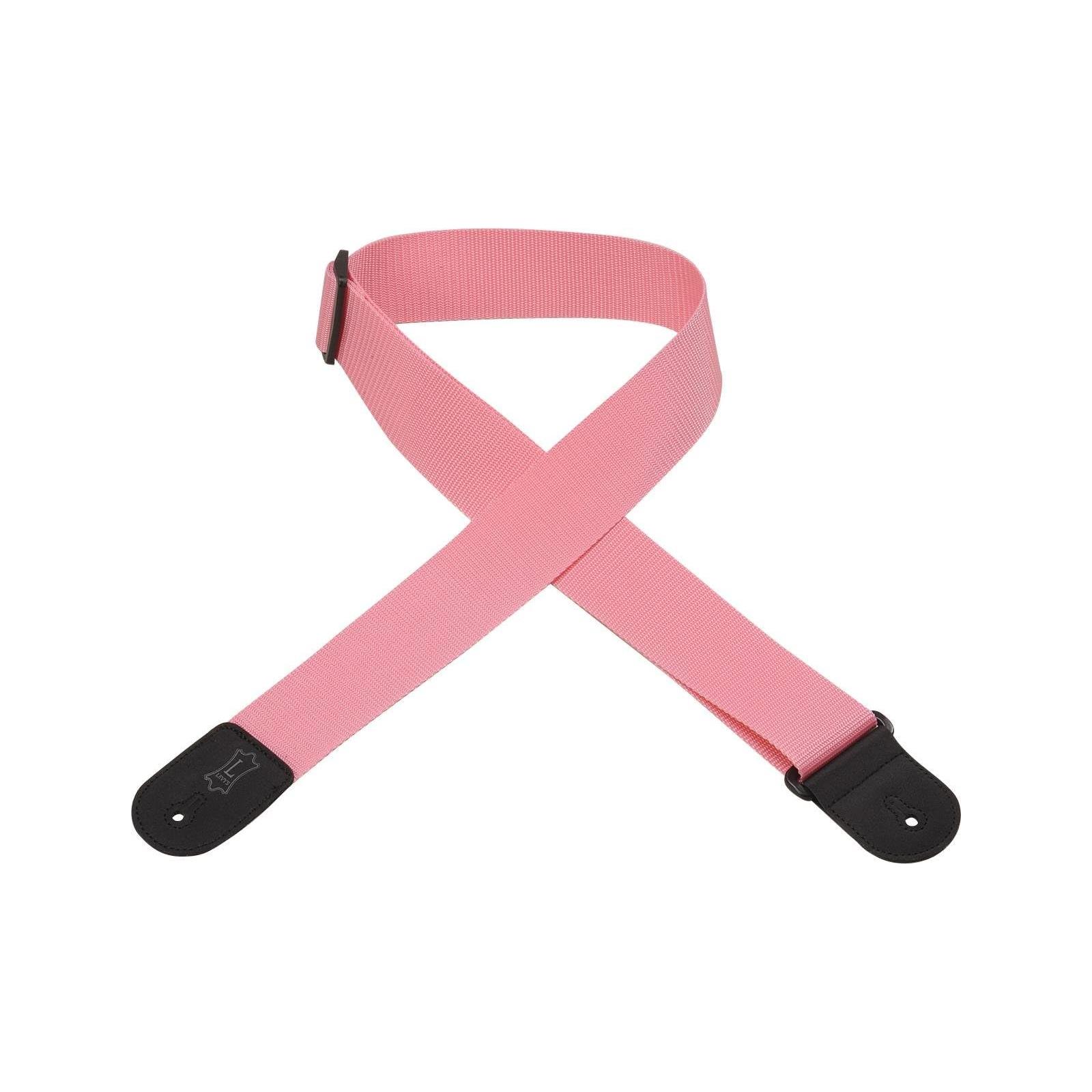 LEVY'S 2" Wide Pink Polypropylene Guitar Strap.