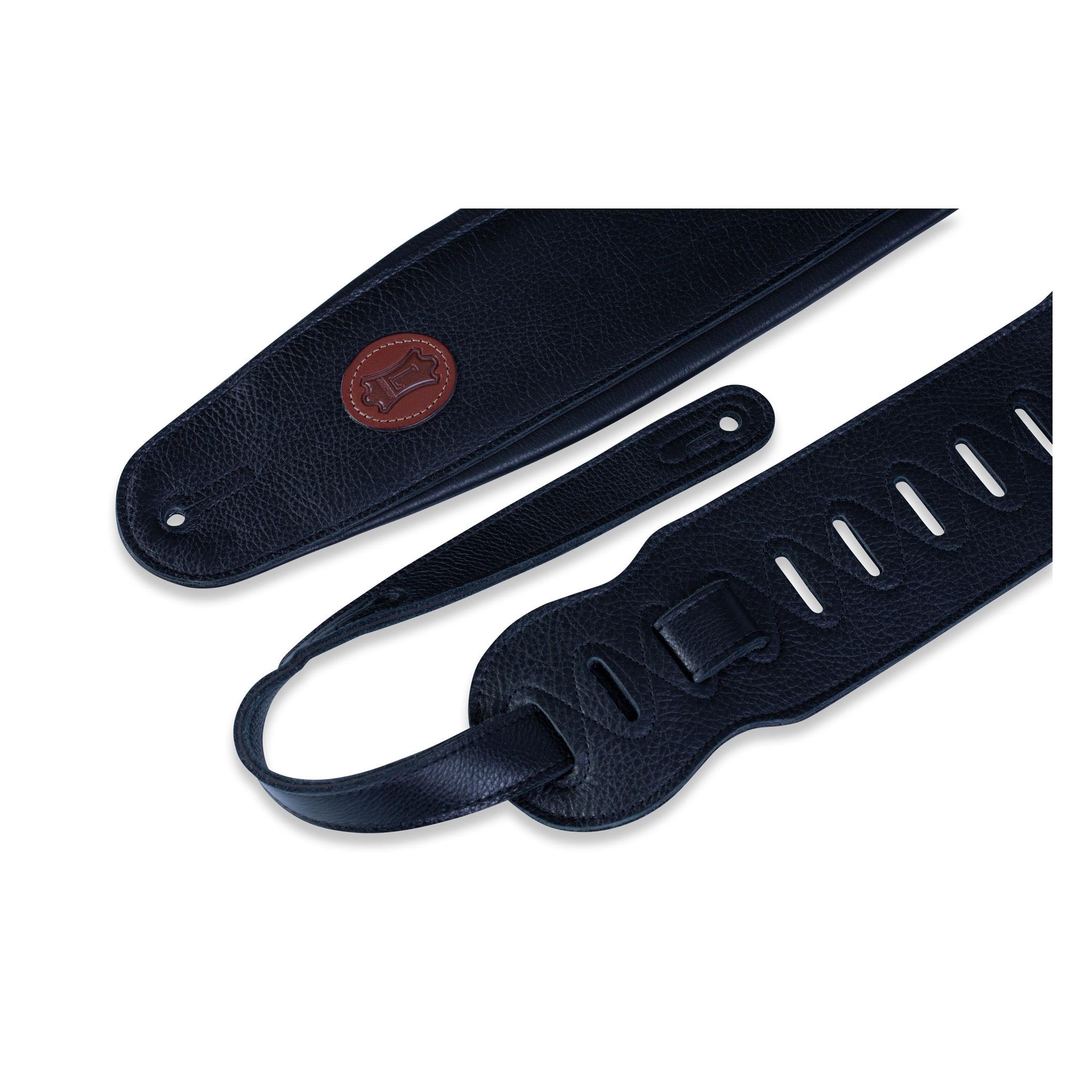 LEVY'S 4 1/2" Wide Black Garment Leather Bass Strap