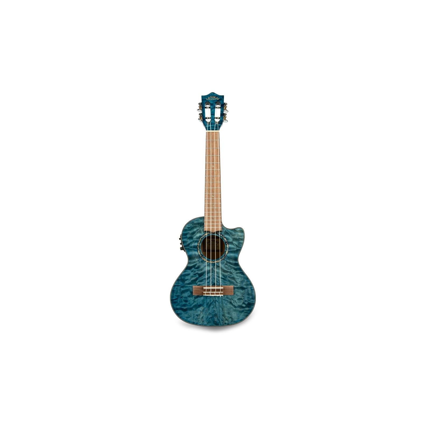 Lanikai Tenor Quilted Maple Blue Cutaway Electric