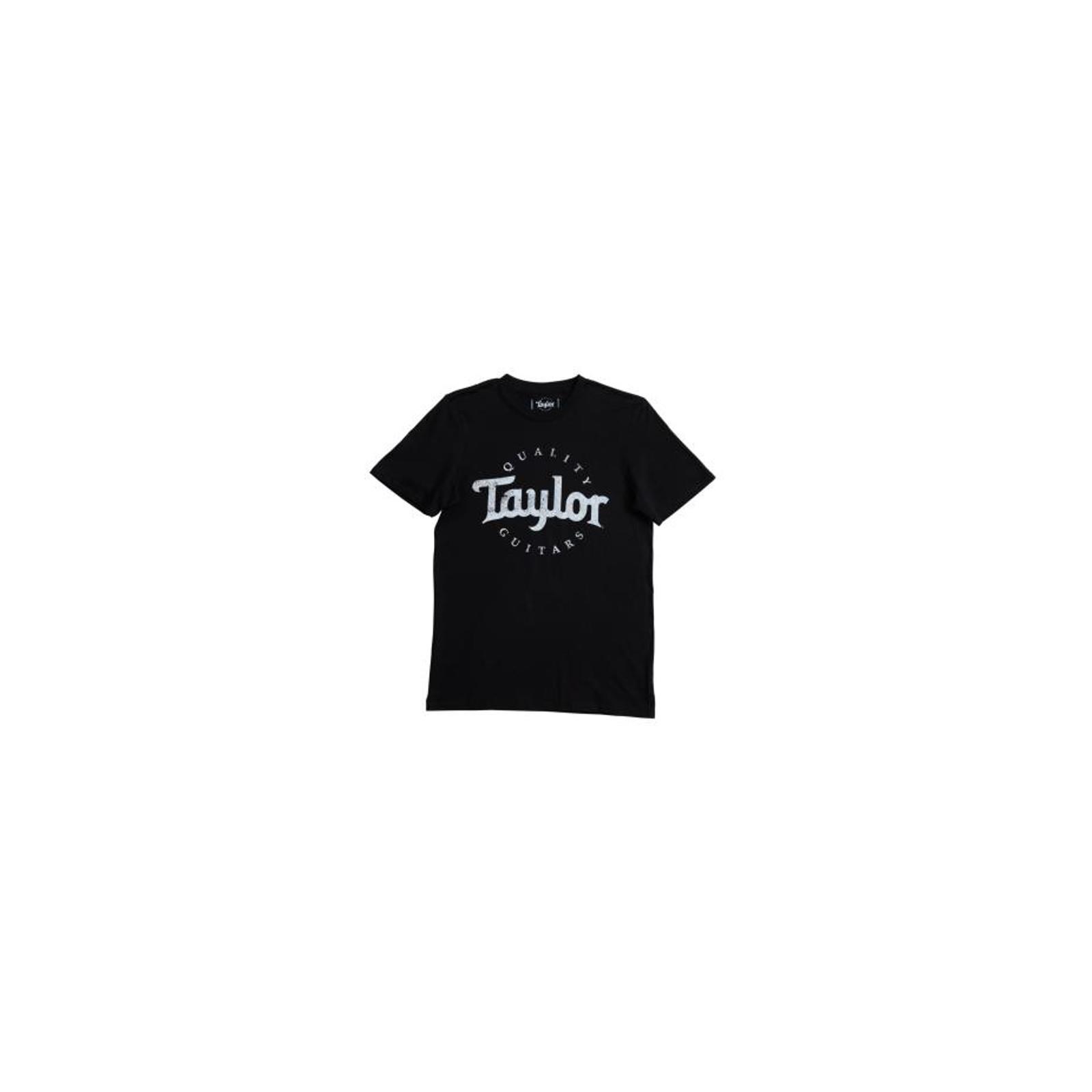 Taylor Basic Black Aged Logo T-Shirt - L