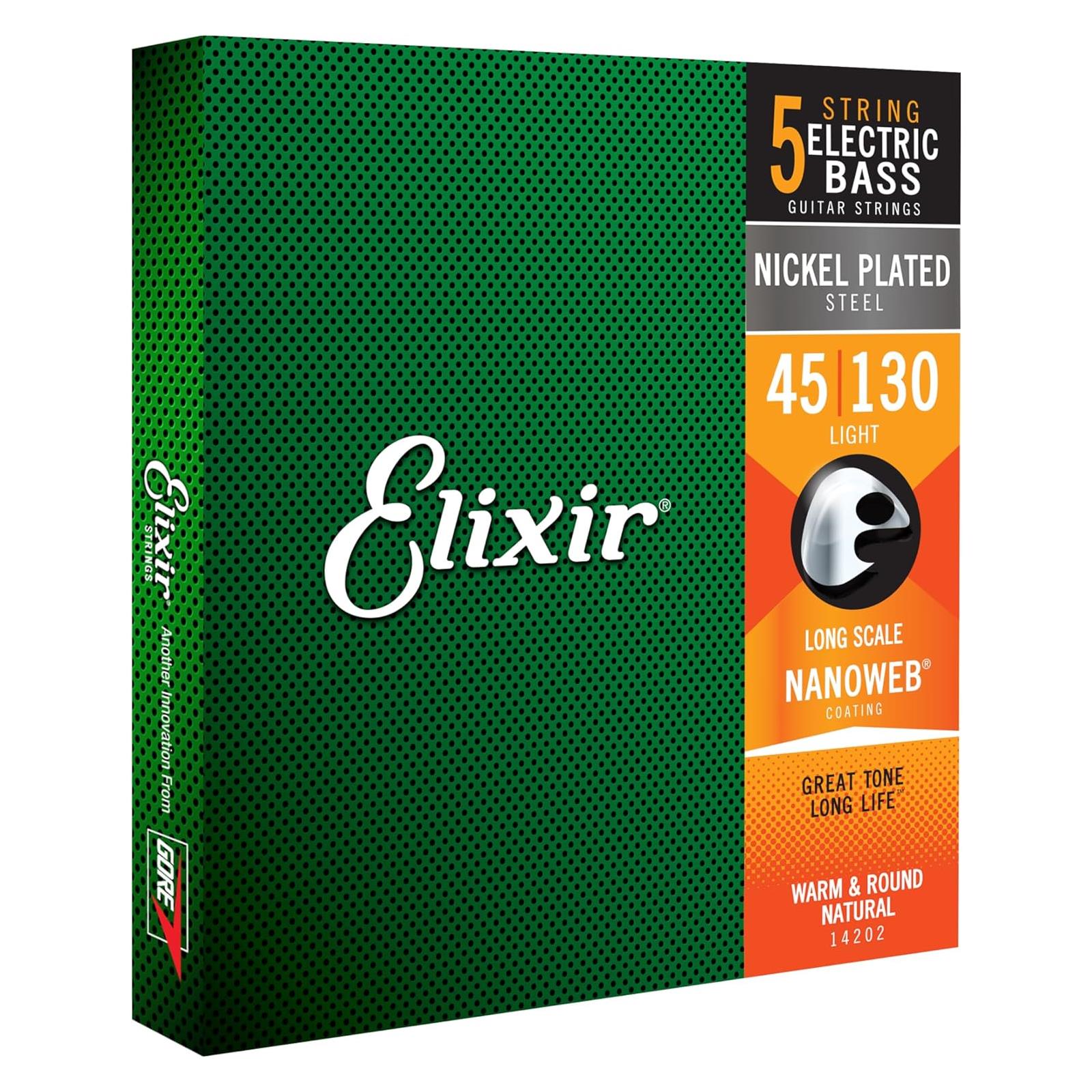 Elixir 45-130 5-String Bass Nanoweb
