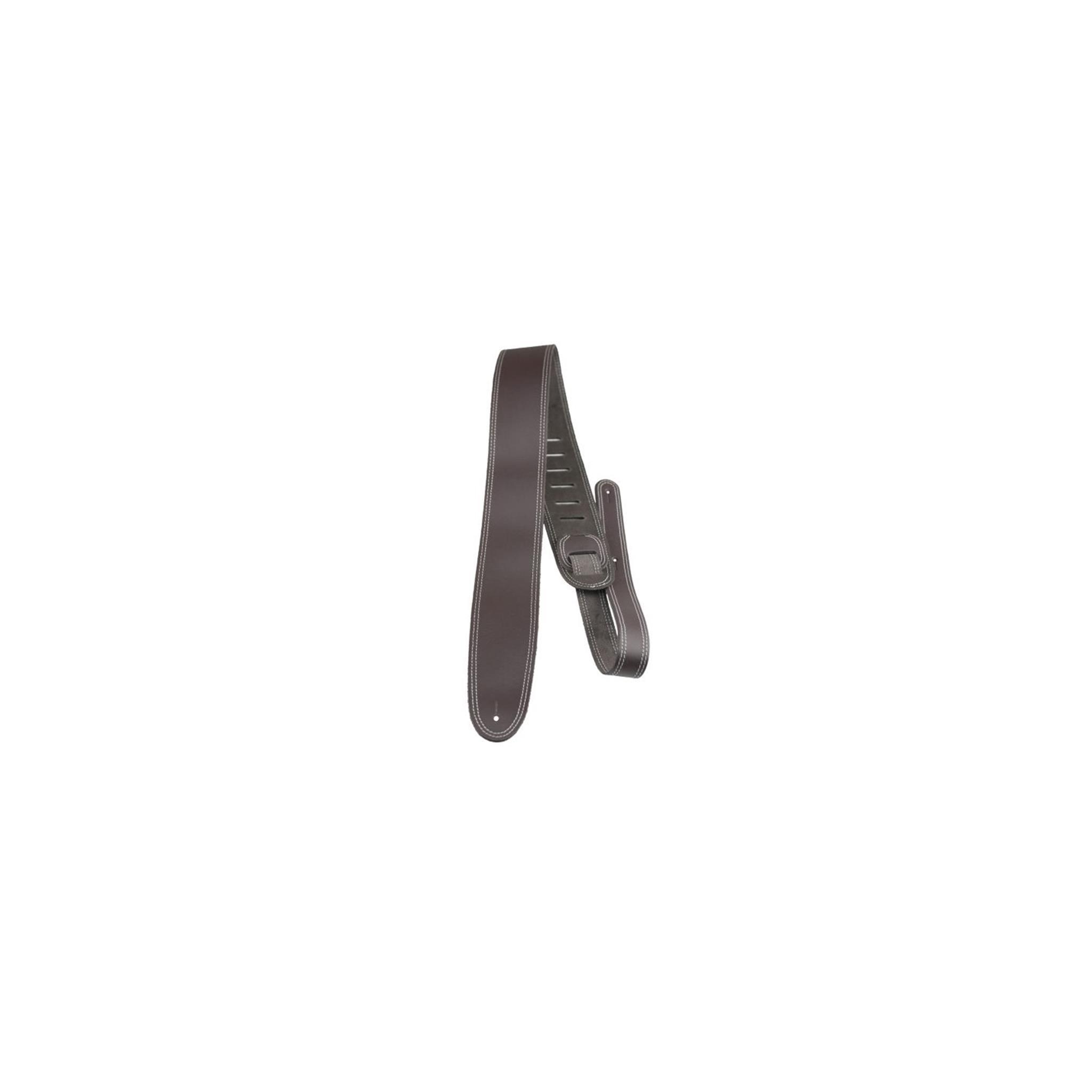 Perri's 2.5" Brown Double Stitched Leather Guitar Strap