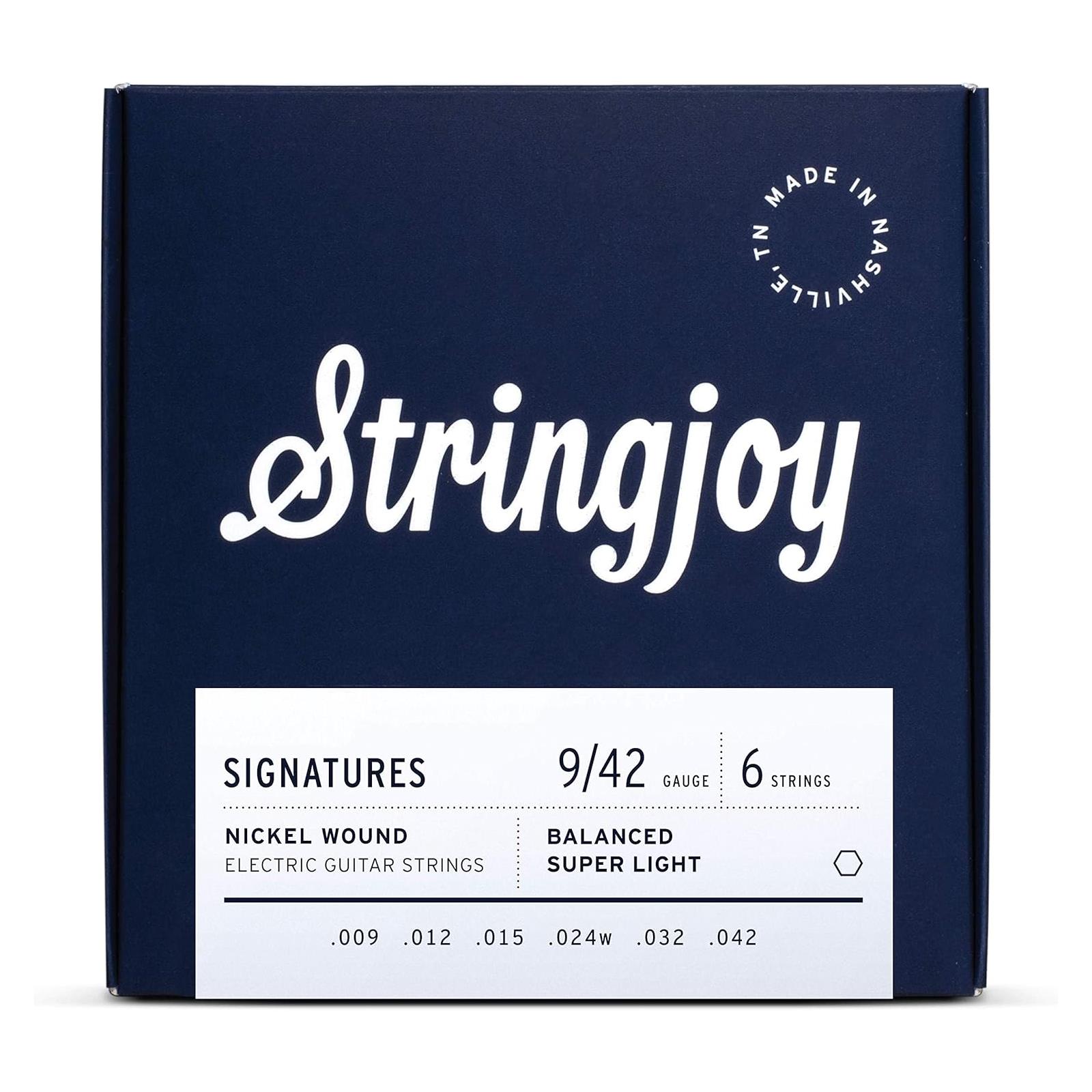 Stringjoy Signatures | Balanced Super Light Gauge (9-42) Nickel Wound Electric Guitar Strings