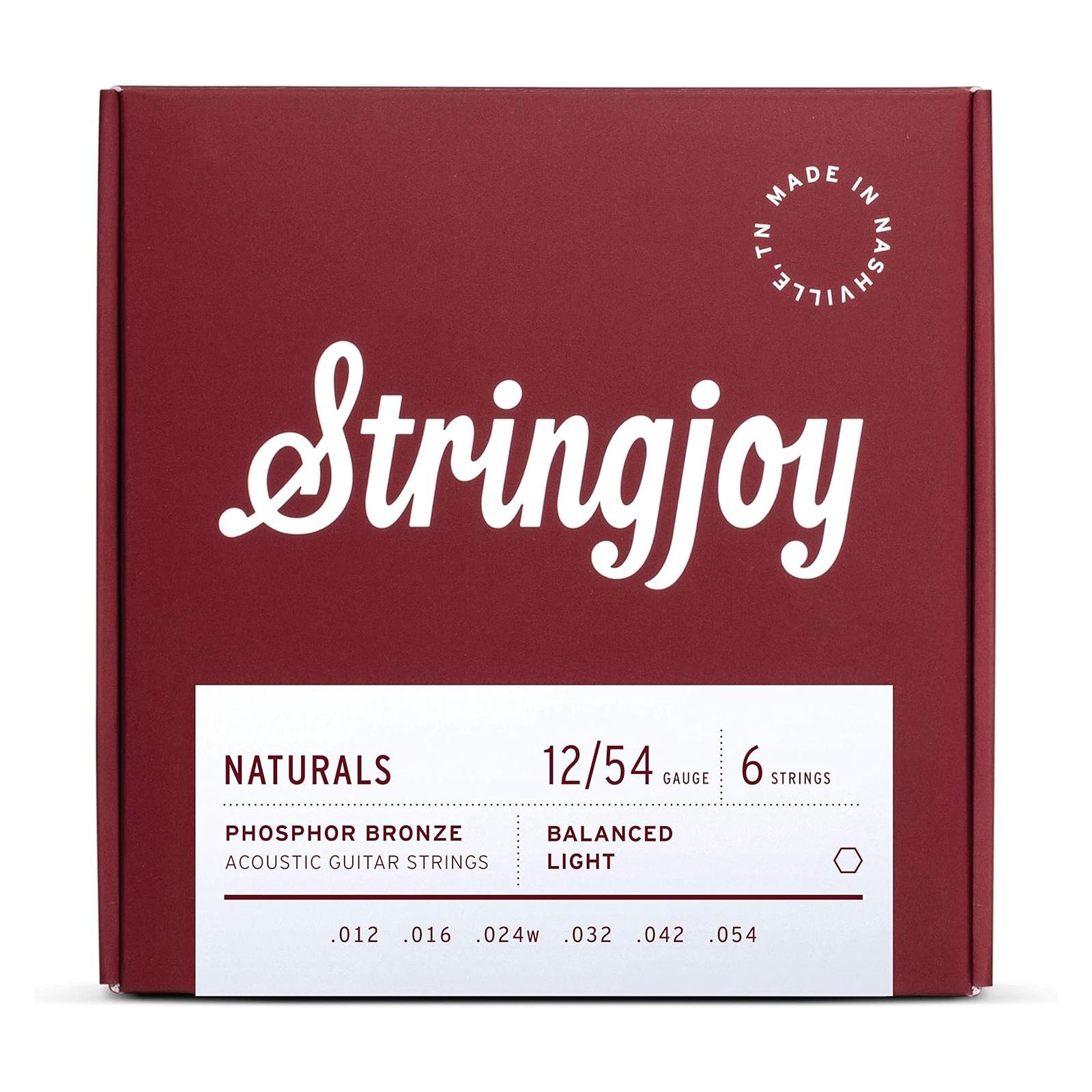 Stringjoy Naturals | Light Gauge (12-54) Phosphor Bronze Acoustic Guitar Strings