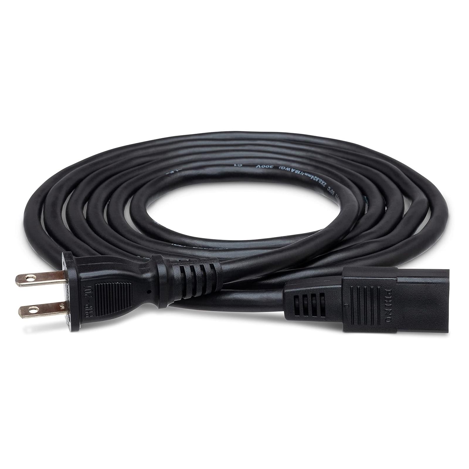 Hosa Power Cord, IEC C9 to NEMA 1-15P, 8 ft